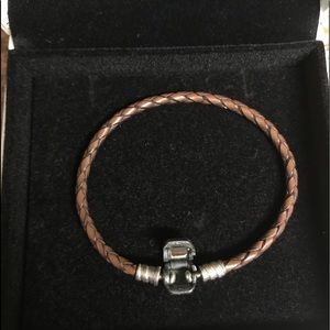 Pandora Jewelry - Pandora Braided Leather Charm Bracelet Pandora Jewelry - Pandora Braided Leather Charm Bracelet